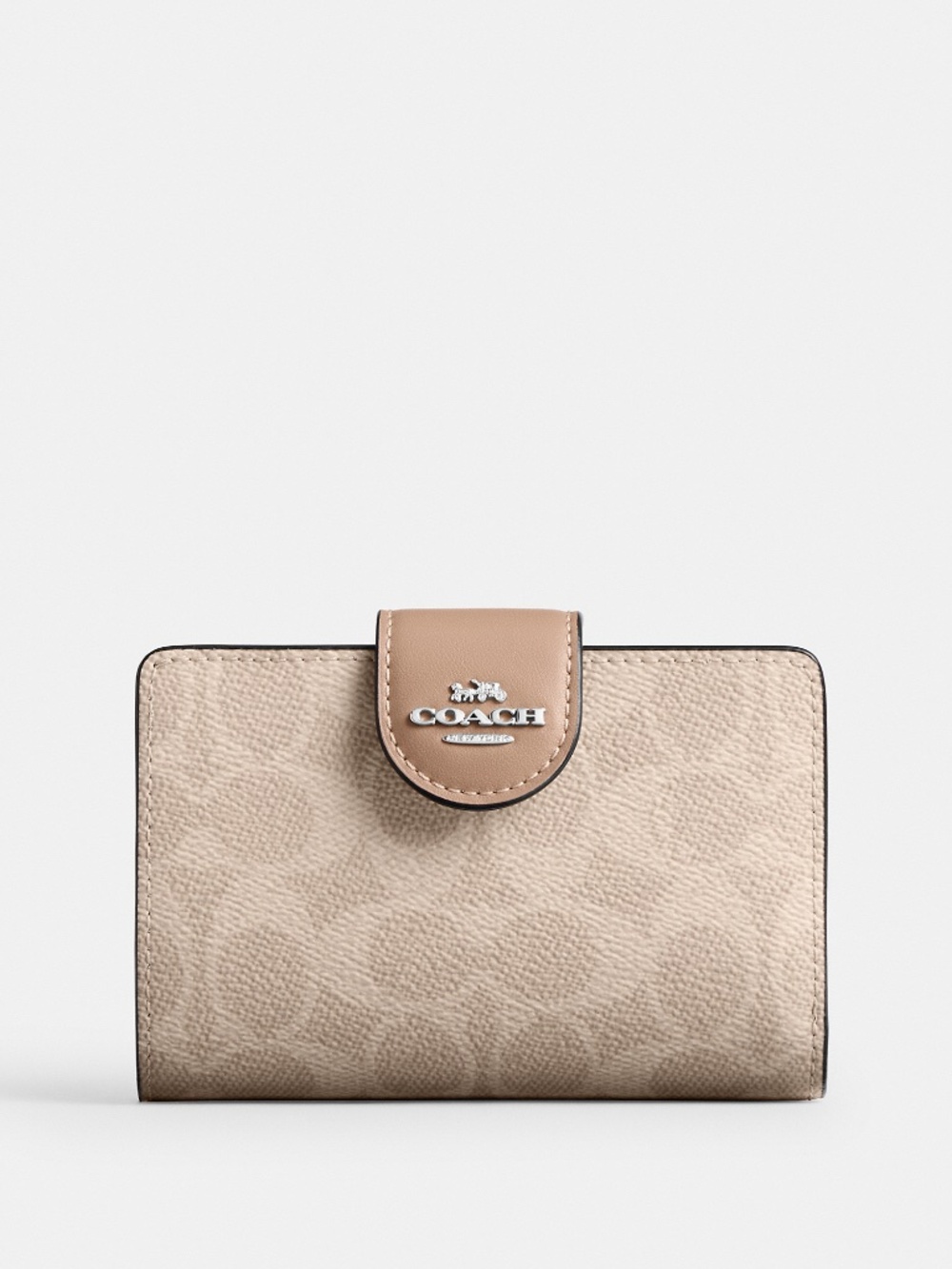 Coach Outlet Medium Corner Zip Wallet In Signature Canvas